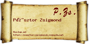 Pásztor Zsigmond névjegykártya