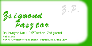 zsigmond pasztor business card